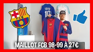 MAILLOT FCB 9899 À 27€  Maillot foot 35 [upl. by Edrahc]