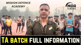 TA batch information army motivation armylover viralvideo indianarmy missiondefenceacademy [upl. by Ardnekahs]