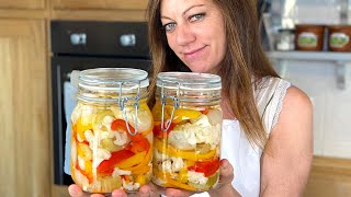 Giardiniera Fatta in Casa Ricetta Facile Per i Tuoi Piatti Estivi  La Prepari in 12 minuti [upl. by Icyac861]