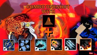 Combo One Shot With Magma Awakening And All Melee  Blox Fruits update 17 3 [upl. by Papotto]