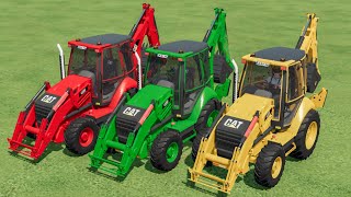 GRASS LOADING WITH JCB BACKHOE LOADERS IN FS22  FARMING SIMULATOR 22 [upl. by Argela]