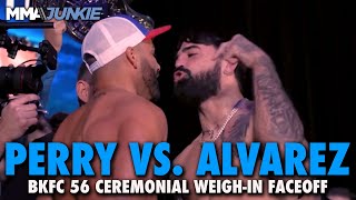 Mike Perry Has Harsh Words For Eddie Alvarez at Faceoff For BKFC 56 King of Violence Title Fight [upl. by Darby]