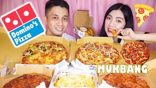 Dominos Pizza Mukbang  Shoutouts [upl. by Penelopa498]