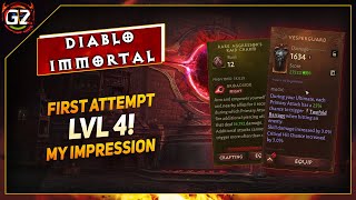 Level 4  First Attempt  Rewards amp My Impression  Diablo Immortal [upl. by Layman]