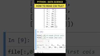 How to read CSV file in Python and Slice arrayNumpy  For Absolute beginner Jupyter Notebook [upl. by Halliday]