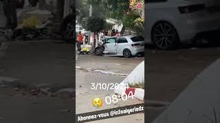 le 3 octobre 2024 à bir morad rais madrouba accident mortel naftal fi djazair en Algérie audi a3 [upl. by Lebna]