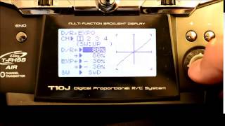 RCG Futaba 10j Dual Rates and Expo Setup [upl. by Walston]