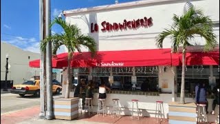 South Beach Miami Best Cuban Sandwiches  Must Try La Sandwicherie [upl. by Gnanmos]