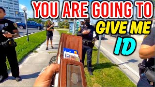 Four Cops Getting Owned amp Epic ID Refusal 2  First Amendment Audit [upl. by Assirak935]