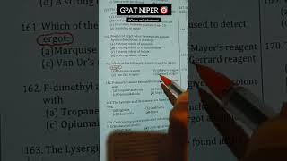 GPAT NIPER MCQS shorts biology neet niper pharmacy pyq [upl. by Nnayelsel]