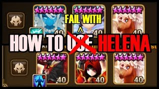 SUMMONERS WAR First Guild Wars testing Helena the Fire Unicorn  Pray for me [upl. by Ecurb656]