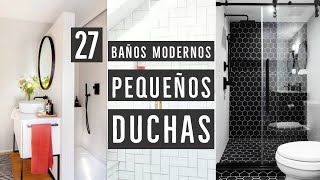 27 BAÑOS PEQUEÑOS MODERNOS CON DUCHA 2022  DISEÑOS DE DUCHAS MODERNAS Y AZULEJOS TENDENCIAS E IDEAS [upl. by Kenzi]