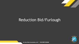 Reduction BidFurlough [upl. by Worth]