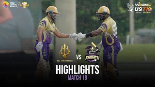 Match 19 Highlights New Jersey Tritons vs California Knights  US Masters T10 2023 [upl. by Supen]