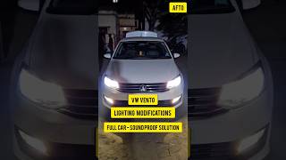 VW VENTO  LIGHTING MODIFICATIONS amp SOUNDPROOF SOLUTION afto coimbatore volkswagen vento shorts [upl. by Erodroeht163]