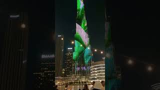 Burj Khalifa flower theme light show Dubai mall [upl. by Lucian]