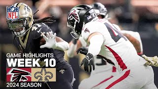 Atlanta Falcons vs New Orleans Saints  2024 Week 10 Game Highlights [upl. by Suhpoelc]