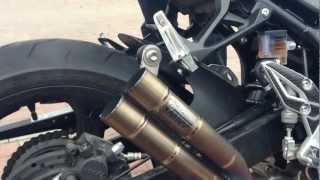 Suzuki GSR 750 with MIVV Titanium Double Gun Exhaust Incredible Sound [upl. by Daryle]