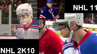 NHL 2K10 vs NHL 11 graphic comparison [upl. by Oirasan]