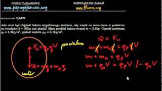 fph129  Objętość balonu wypełnionego wodorem  zadanie z fizyki  filomaorg [upl. by Ellimak]