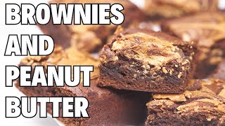 BROWNIE RECIPE  FUDGY BROWNIES WITH PEANUT BUTTER [upl. by Ahsart406]