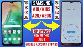 Samsung A10A10SA20A20S FRP Bypass 2024  Without Alliance Shield  New Method 2024 [upl. by Dnalhsa193]