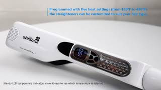 mkboo professional steam hair straightener flat irons [upl. by Suki]