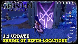 Genshin Impact 21 Shrine of Depth Locations Inazuma 21 Update [upl. by Lajet264]