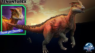 TENONTOREX RAMPAGES ON THE BEACH Jurassic World Alive 213 [upl. by Alissa]