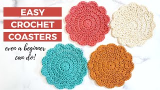 CROCHET 101 How to Crochet the Sunrise Coaster StitchByStitch Tutorial for Beginners [upl. by Odarbil]