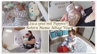 Reborn Mama Alltag  Luca spielt mit Puppen  Reborn Baby Deutsch  Little Reborn Nursery [upl. by Yrtnahc758]