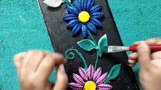 Creative wall hanging craft using waste metal lids  bestoutofwaste wallhanging [upl. by Ernaldus]