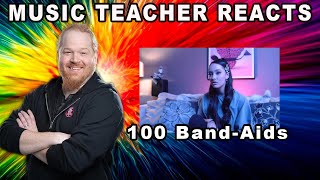 Music Teacher Reacts Faouzia  100 BandAids Stripped [upl. by Ferrel437]