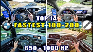 TOP 14  FASTEST BMWs  100200 on AUTOBAHN [upl. by Izaak205]