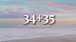 Ariana Grande  3435 Lyrics [upl. by Cheyne]