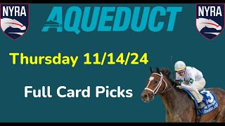 Aqueduct Thursday 1114 Selections  All Races [upl. by Mala]