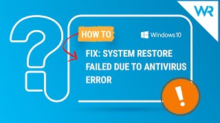 How to fix antivirus blocking System Restore error [upl. by Elletnahc]