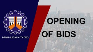 DPWH Iligan City DEO Opening of Bids on October 08 2024 [upl. by Yeldoow]