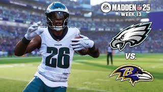 Philadelphia Eagles vs Baltimore Ravens  Week 13 Madden 25 Simulation [upl. by Brier]