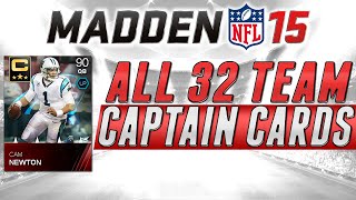 MUT 15  All 32 Elite Team Captains and Stats in Madden 15 Ultimate Team [upl. by Erde]