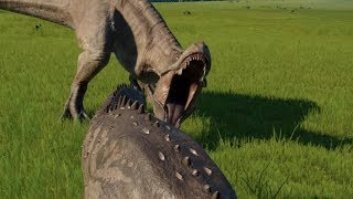 Majungasaurus VS TREX  Jurassic World Evolution [upl. by Terbecki]