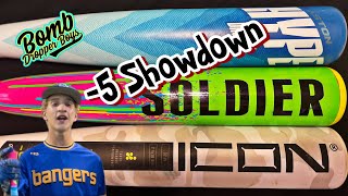 5 Showdown  Soldier Tank  Rawlings Icon  Easton Arctic Flame  Hottest USSSA bat [upl. by Edelstein]