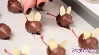 CHOCOLATE MICE  Chocolate Covered Cherry Kiss Mice Recipe [upl. by Devon]