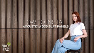 How to Make a Wood Slat Wall With Basic DIY Skills  Woody Walls [upl. by Ainegue]