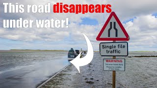 Motoring Oddities EP9 Is this the largest tidal road in England Lindisfarne Causeway Northumberland [upl. by Nnelg]