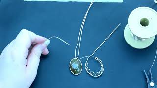 Wire Wrapped Cabochon Pendant  BeginnerIntermediate Level Part 1 Wirework Jewelry Tutorials [upl. by Sheridan]