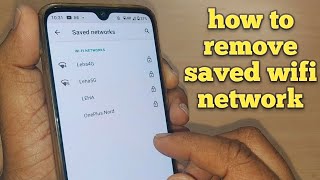 how to remove saved wifi network on android phone  remove saved network [upl. by Anivlek]