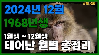 1968년생 12월 원숭이띠 중요한 변화의 달 놓치면 후회할 운세 원숭이띠12월운세 68년생12월운세 68년12월운세 [upl. by Chatwin430]