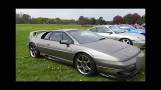 Lotus Esprit V8 Slammed Sports Exhaust Titanium with Black Chrome Wheels Leaving with V8 NOISE [upl. by Airliah]