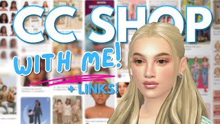 CC SHOP WITH ME  links  The Sims 4 CAS Custom Content Shopping [upl. by Dougy]